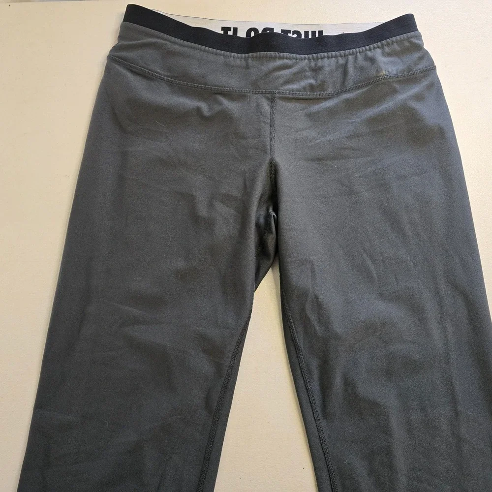 Nike Jogger Pants Women's XL Dark Gray Pull On Straight Leg Just Do It Stretch